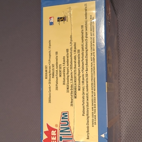 2003 Fleer Platinum MLB Baseball Card Factory Sealed Box Barry Bonds - Picture 6 of 6